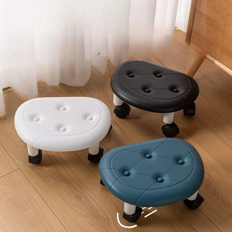 

2025 New Modern Sophistication Minimalist Bedroom Rolling Stools Swivel Castor Chair For Children'S Small Stool Home Living-Room