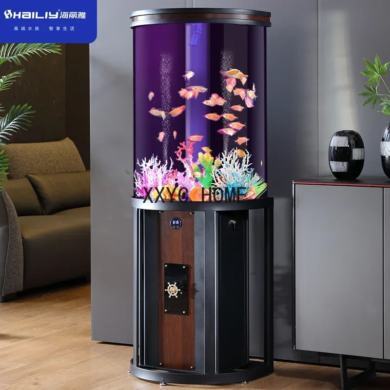 Living Room Large Change Water Fish Tank Ecological Aquarium Bottom Filter Fish Tank