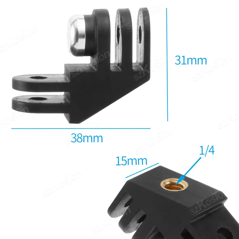 For Gopro Hero 13 12 11 10 9 8 Vertical Shoot Mount 90degree Adapter Adjustment Multi Conversion Arm For DJI OSMO Action 5 SJCAM