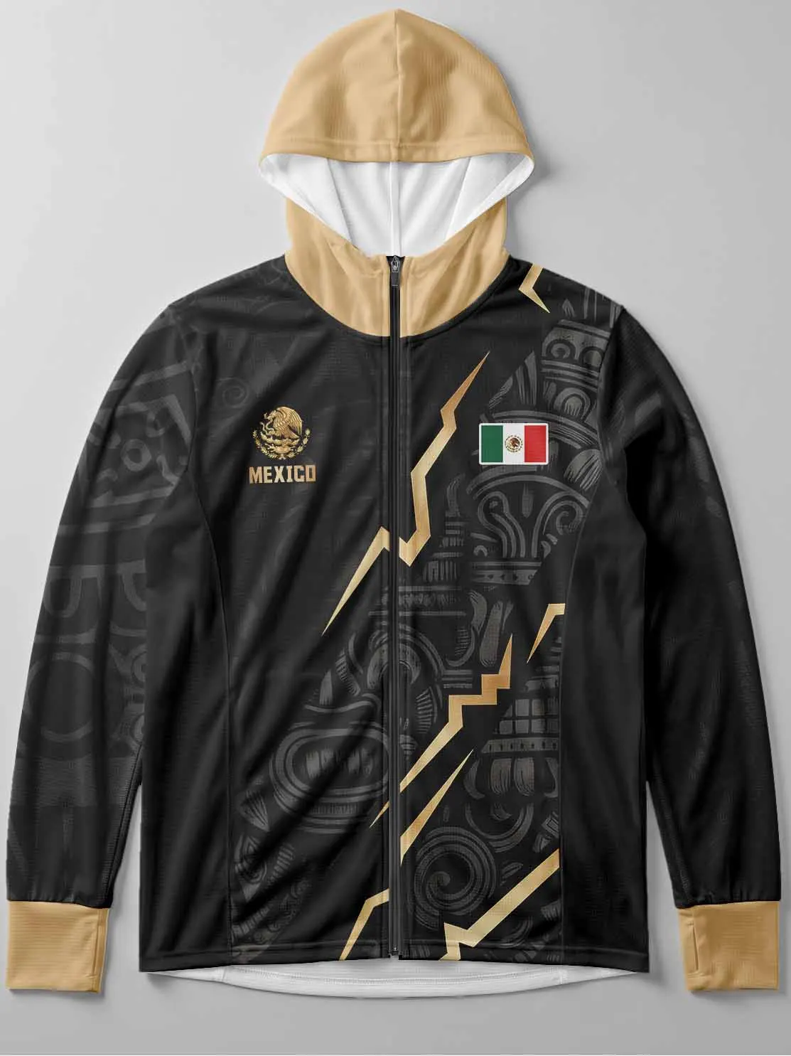 Mexican long sleeve fishing sun shirt, highly elastic & breathable, windproof & wear-resistant, ideal for shore & sea fishing