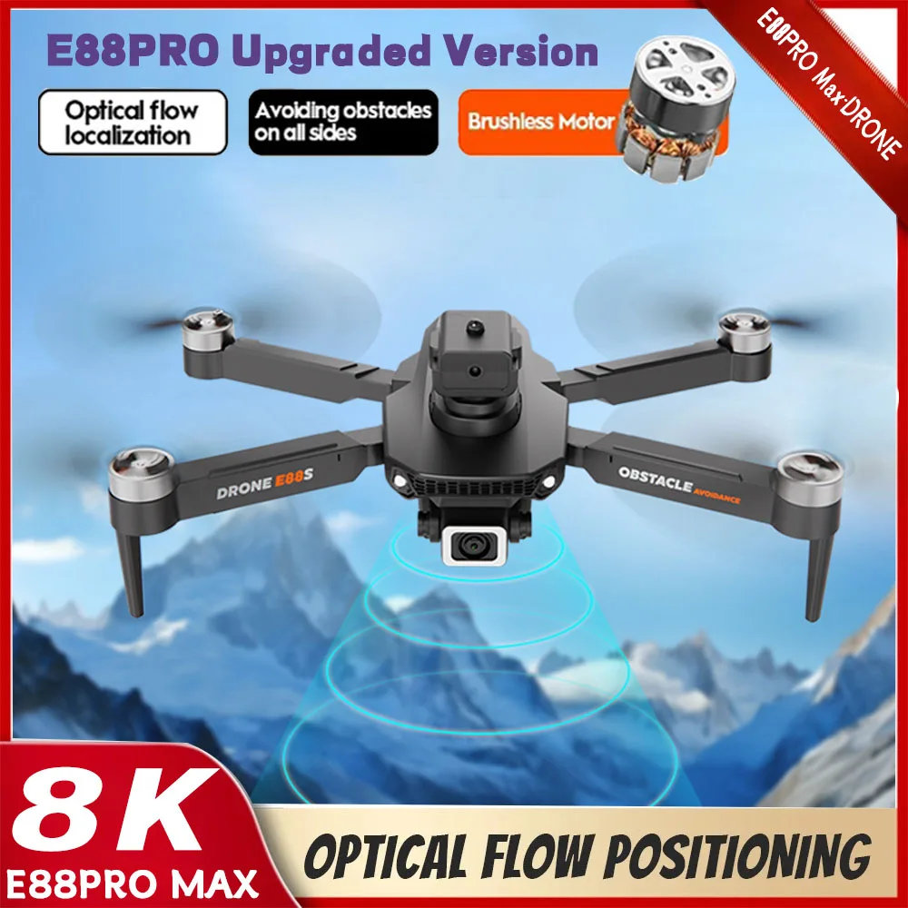

Дрон E88Pro Max, профессиональный Квадрокоптер с двойной камерой, HD 8K, 4k, Wi-Fi, fpv, обход препятствий, для аэрофотосъемки
