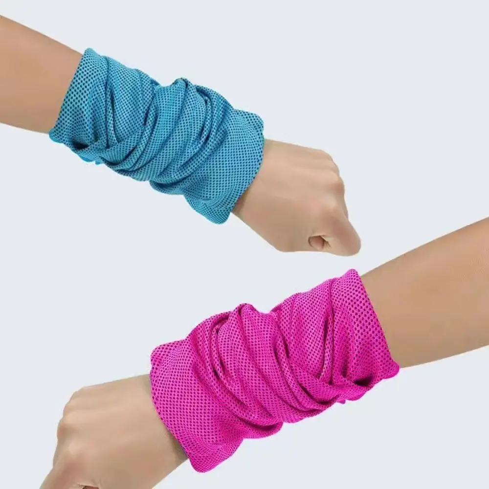 Portable Polyester Fiber Sports Wrist Sweat Towel Sweat Absorption wrist wipe Sweatband Wrist Protector Fitness Camping Running