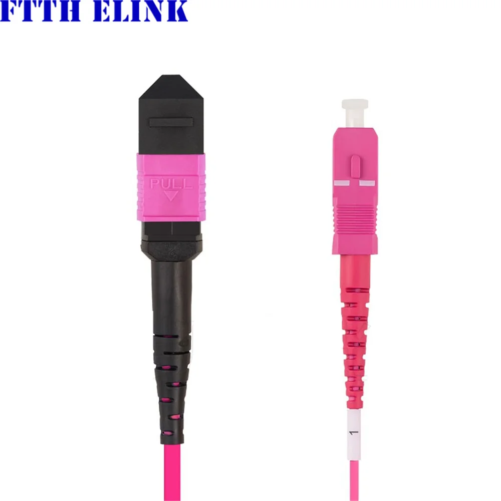 Женский MPO-SC Патч-корд OM4 8 ядер, 12 ядер, 1-50 м, 10 м, 5 м, MTP-8SC, 12SC, тип B, тип A, 8C, 12C, FTTHELINK 24 ядра