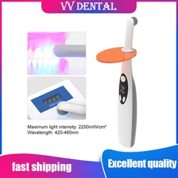 Dental light-cured lamp Photopolymerizer Wireless LED Curing Lamp 2200mW/c㎡ Led Resin Dentistry Cure Light 3 Sec Dental resins