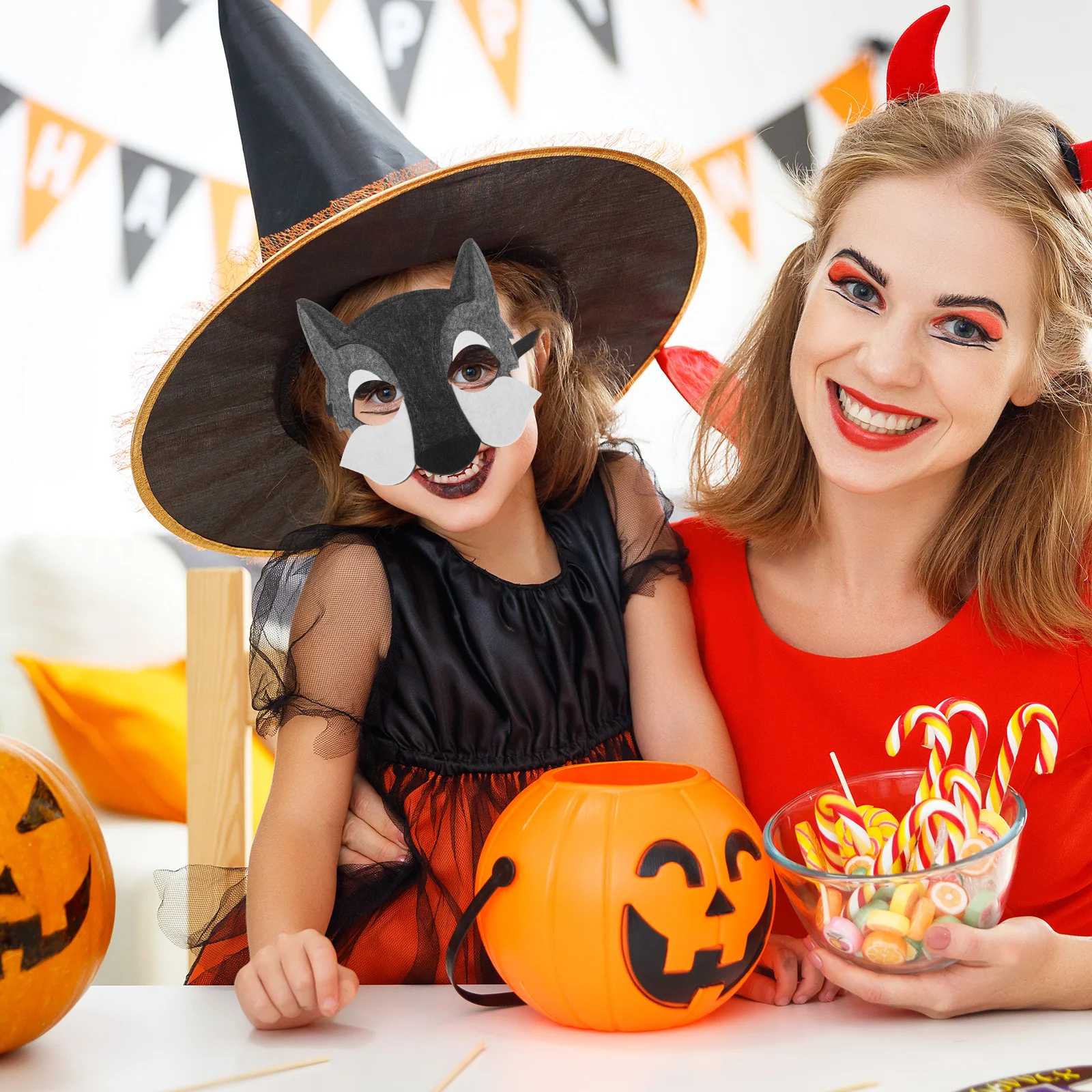 3 個のハーフフェイスマスク子供用パーティーダンス動物ハロウィンふりコスプレ供給子供服