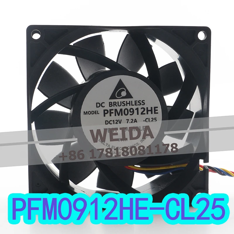 Delta 9038 DC12V 7.2A 9CM cooling fan PFM0912HE Server Brute Force Inverter 90X90X38MM 4-wire high air capacity