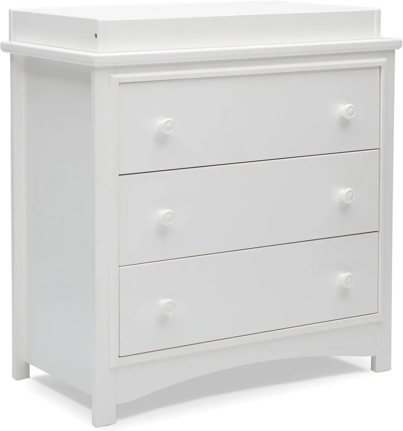 

Комод для детской с 3 ящиками и пеленальным столиком, со сдвоенными ящиками для безопасности ребенка, белый