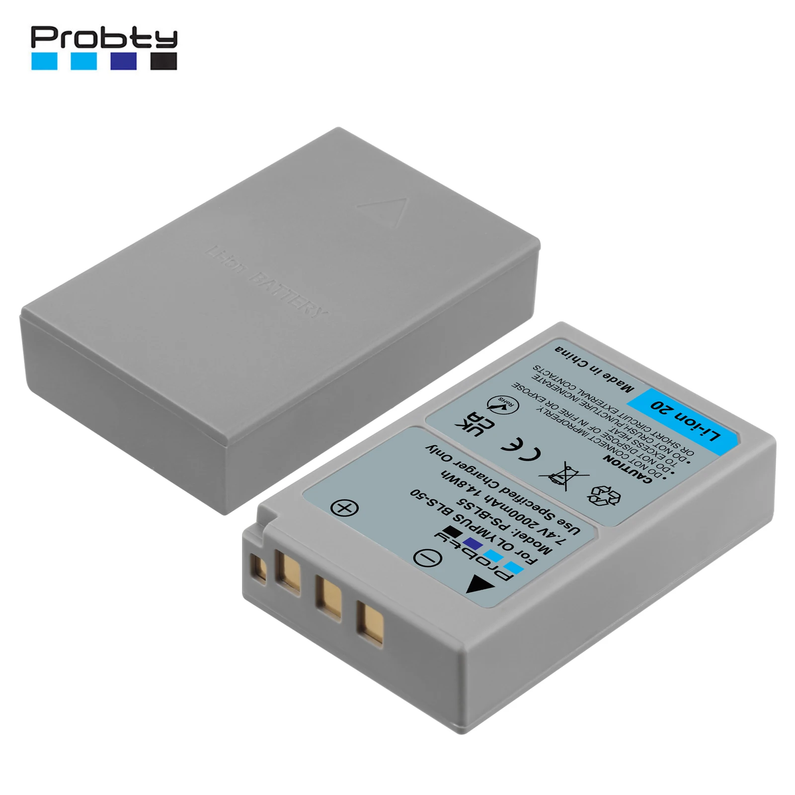 Probty BLS-5 BLS-50 PS-BLS5 BLS-1 PS-BLS1 Baterai untuk Olympus E-420 E-450 E-600 E-620 Pena E-P1 E-P2 E-P3 E-PL1 E-PL3 E-PM1