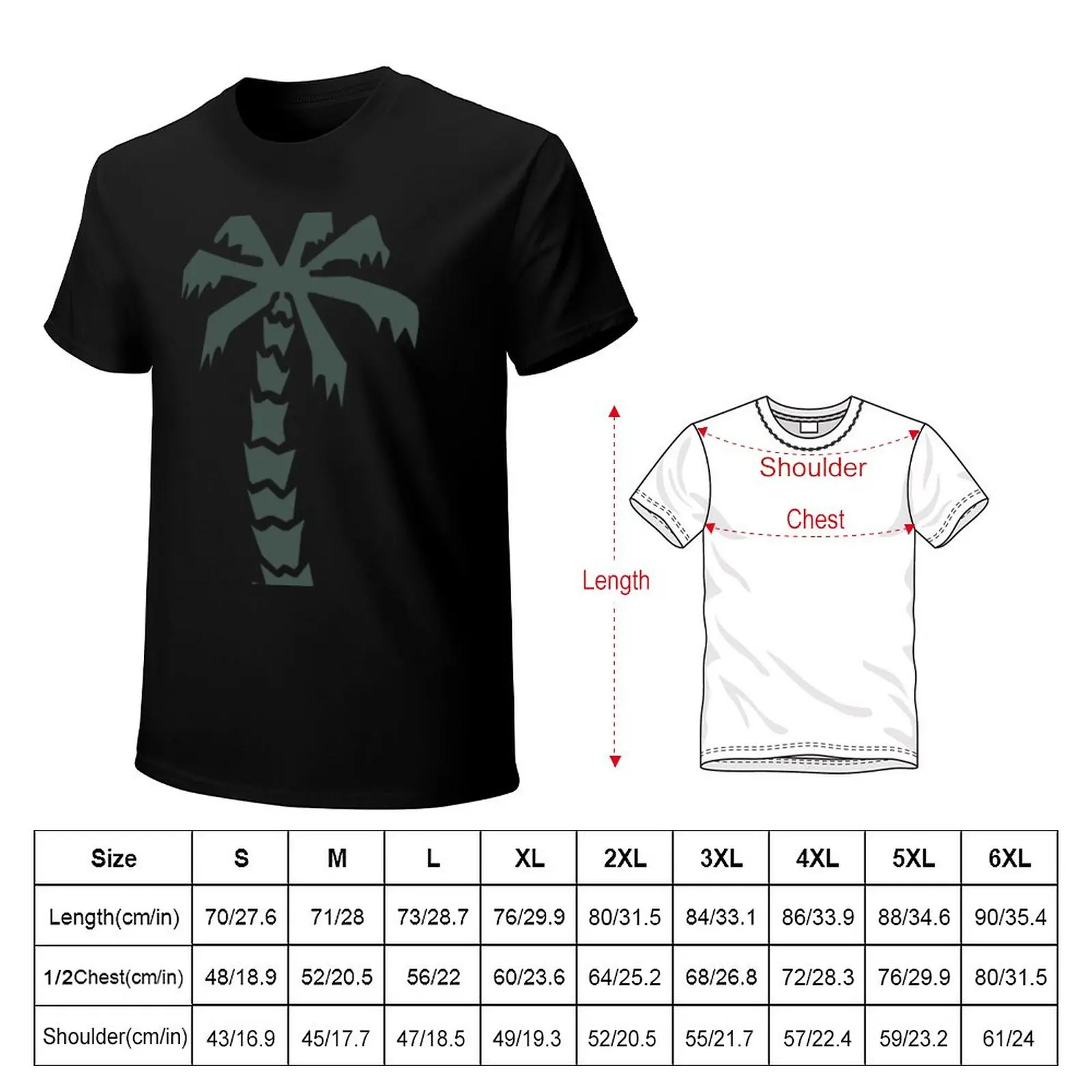 Afrika Korps Palm Tree T-Shirt T-Shirt boys animal print sublime aesthetic clothes heavy weight t shirts for men