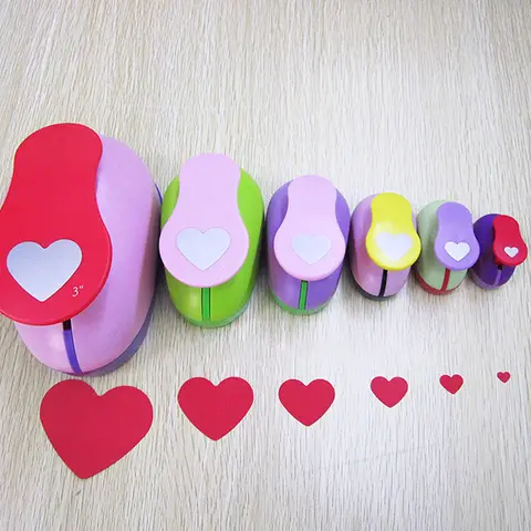 DIY Heart Shape EVA Foam Punch Paper Punch For Greeting Card Making Scrapbook Handmade Puncher Round Corner Punch.