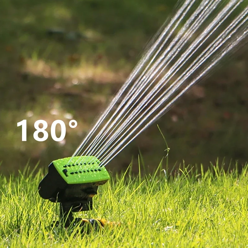 16 Holes Garden Sprinkler 180° Rotating Automatic Watering Irrigation System Outdoor Garden Lawn Patio Courtyard Water Sprayer