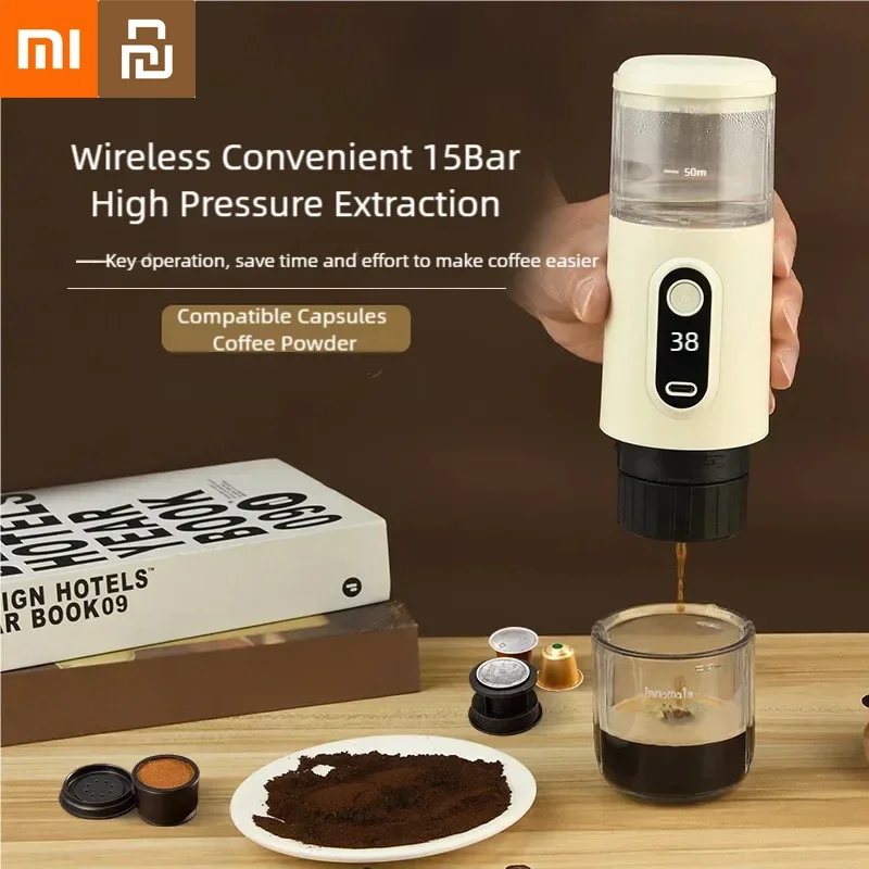 Xiaomi Youpin Coffee Machine Wireless Small Portable Coffee Grinder Electric Concentrated Capsules Machine For Home Outdoor New