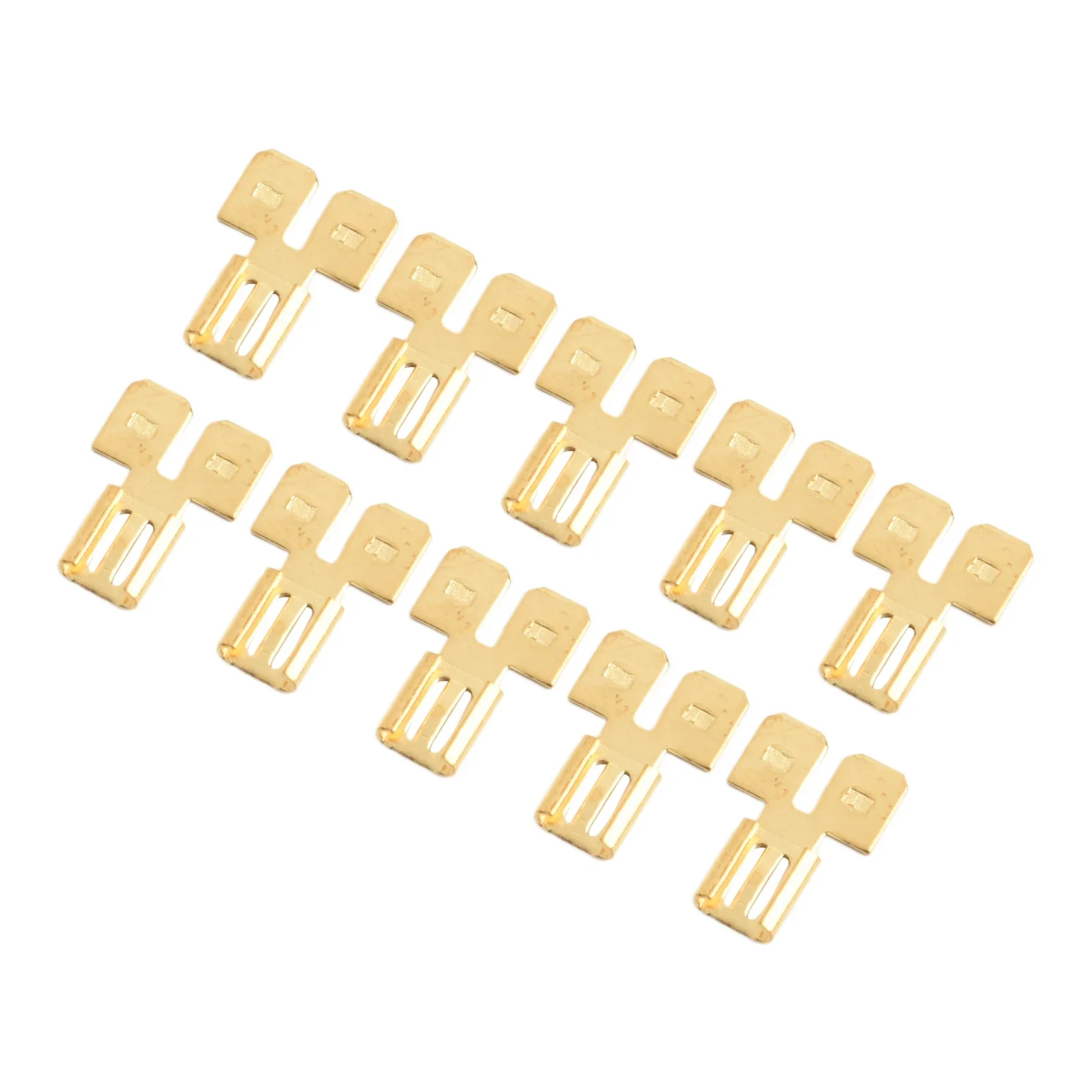 8/30pcs Double Back Spade Connector Quick Disconnect Electrical Two-Way Wire Terminal Adapter Non-Insulated Male Single - Image 3