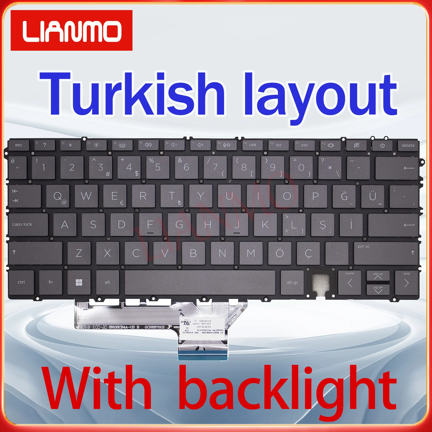 Turkish UK Ukrainian US layout for HP Spectre x360 2-in-1 14-EF TPN-C155 14-ef0018nabacklight keyboard