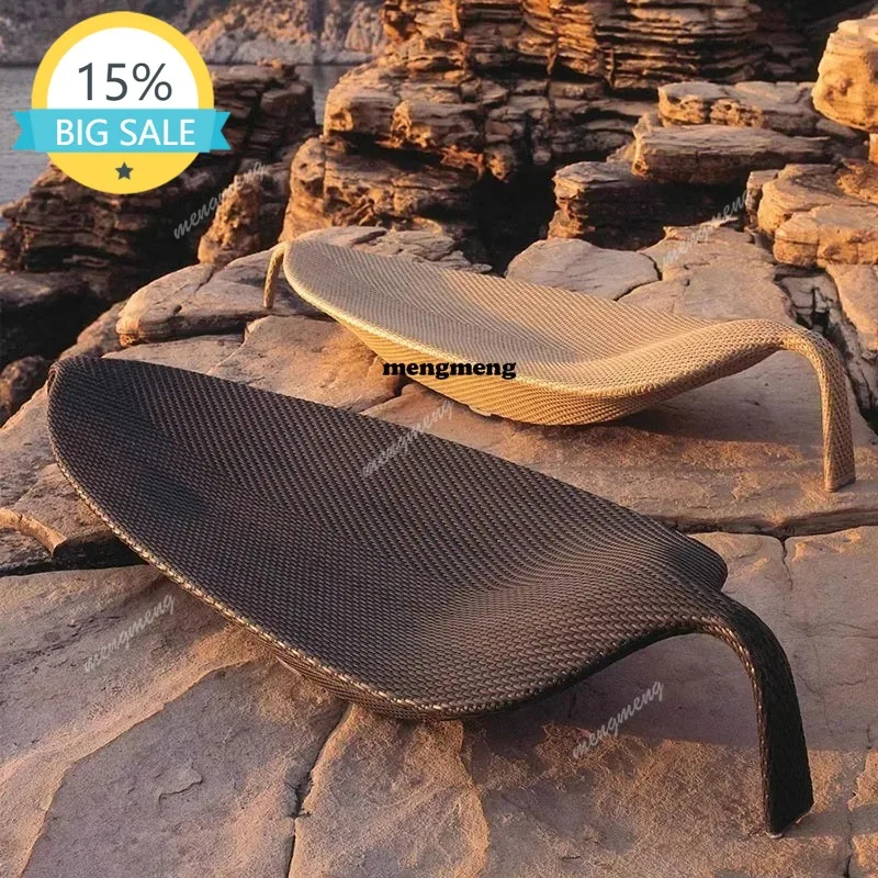 

zHRattan Beach Folding Chair Tanning Reclining Lightweight Garden Loungers Folding Chair Sun Lounger Sillas De Playa Furniture