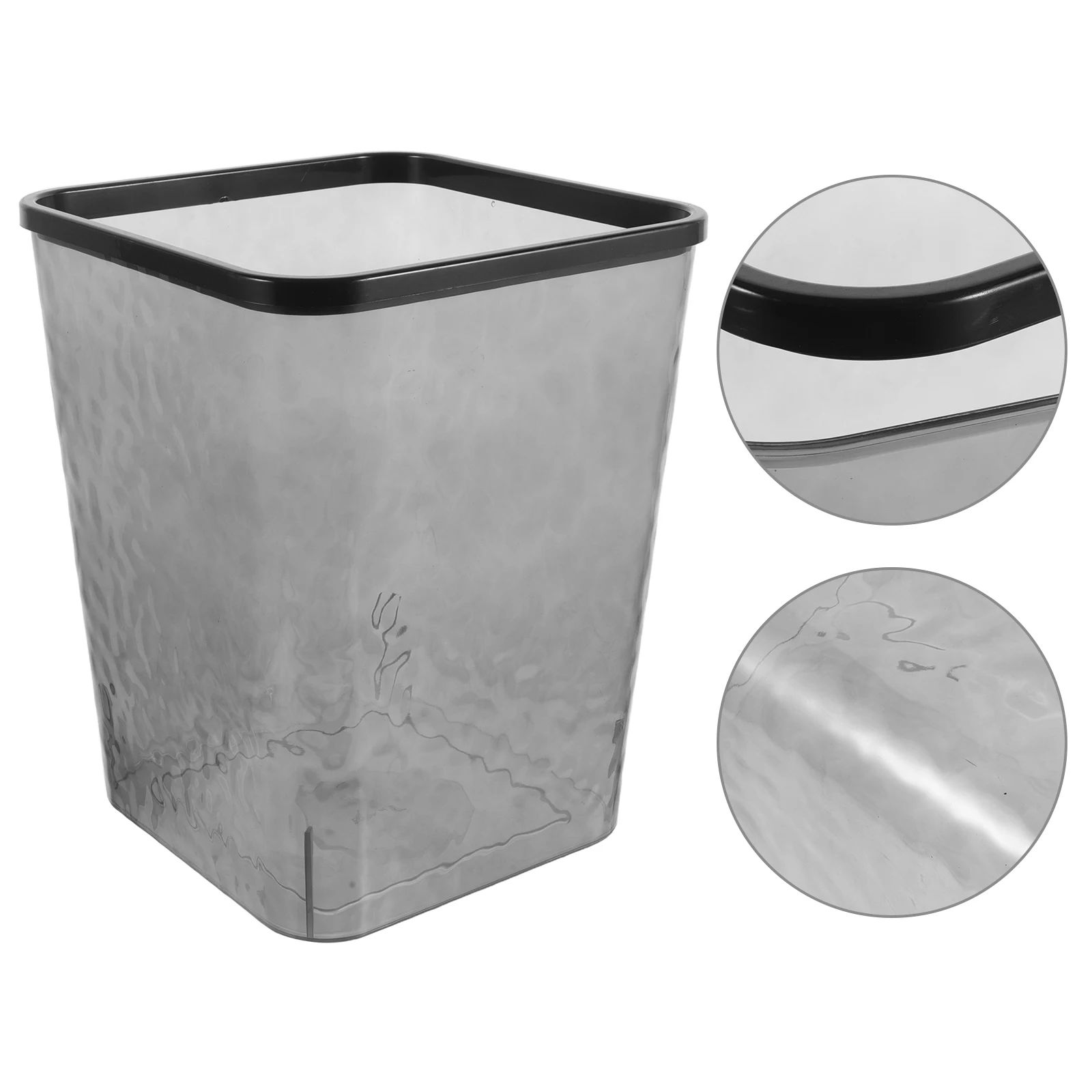 

Transparent Trash Can Large Capacity Plastic Bathroom Waste Bin for Kitchen Bedroom Countertop Rubbish Bin Modern Design Small