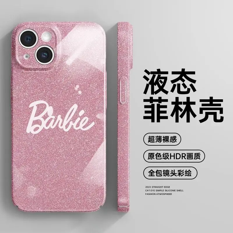 Barbie Cute Phone Case for IPhone 15 14 13 12 11 Pro Max XR XS Max Cartoon Girls Soft Shell Shock Proof Protective Cover Gift