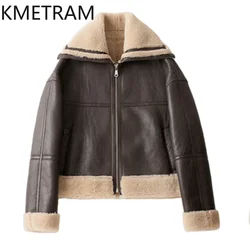Real Merino Wool Fur Coat Women Short Luxury Leather Jacket Woman Winter Clothes Natural Sheepskin Fur Jackets дубленка 2024