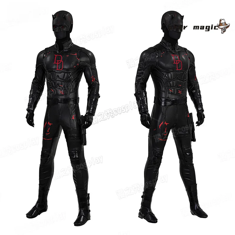 Seragam Kostum Cosplay Daredevil Pakaian Pakaian Peran Bermain Natal Pesta Karnaval Halloween untuk Wanita Pria