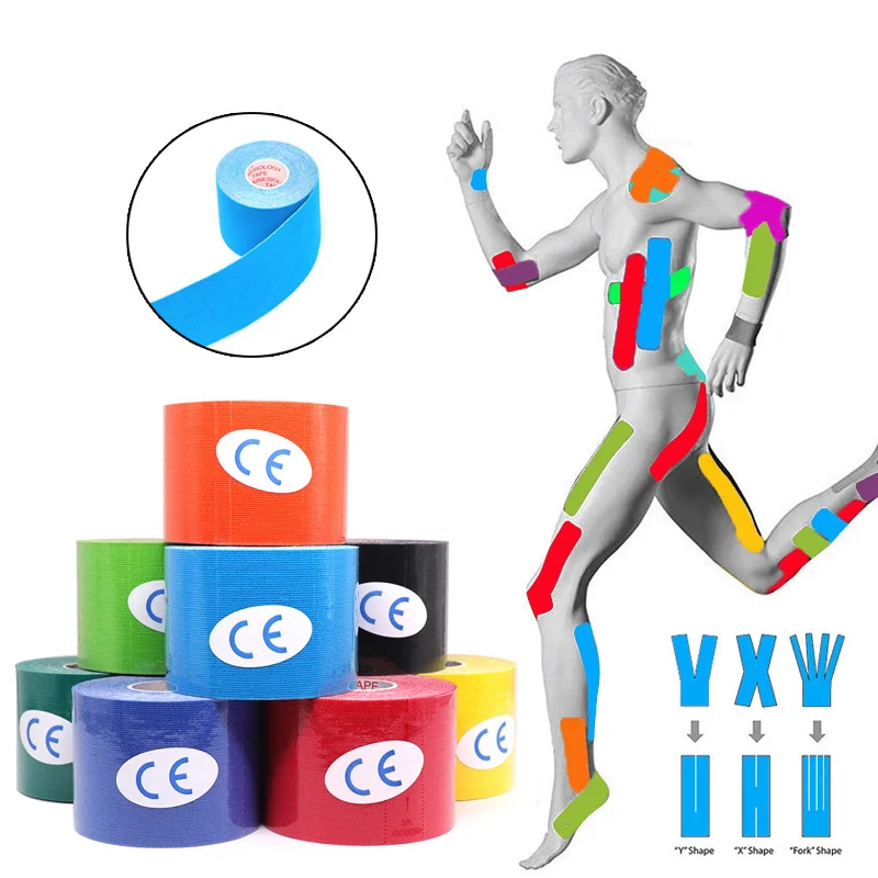 Sports Waterproof Kinesiology Tape Stickers Athletic Bandage Muscle Recovery Protector Strapping Pain Relief Tennis Gym