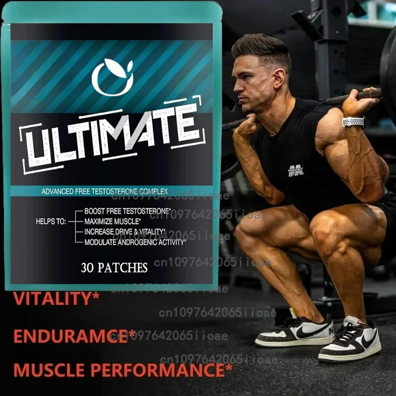 Patch transdermiche per testosterone Booster per uomo, radice di maca, Saw Palmetto 30 cerotti