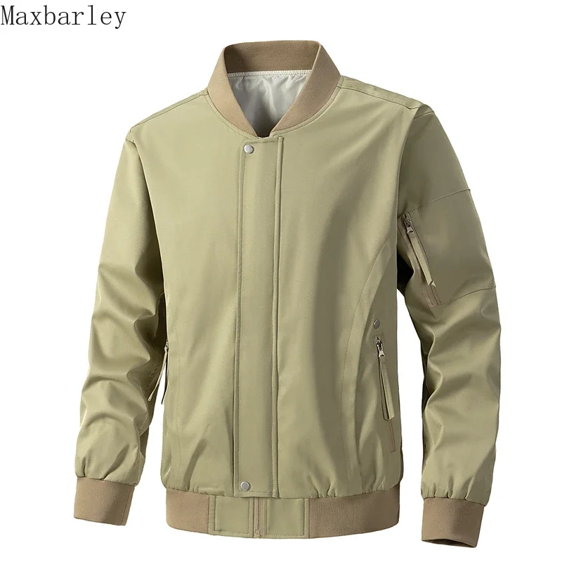 Baseball Jacket Men 2024 Spring and Autumn New Fashion Brand Solid Color Zipper Coat Casual Loose Jacket Street Clothing 7XL 8XL