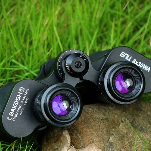 Imagen 2 del producto Baigish 8x30 binoculares rusos estructura totalmente metálica gafas profesional militar impermeable telescopio bolsa de cuero para caza