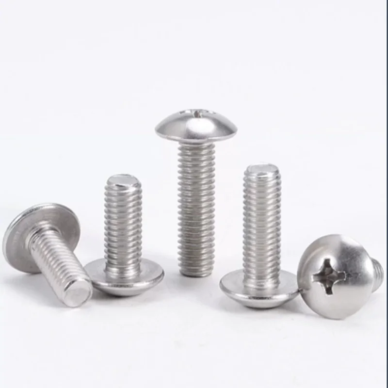 M2 M2.5 M3 M4 M5 M6 الكربون الصلب-النيكل مطلي/الزنك الأسود فيليبس تروس رئيس كبير شقة مستديرة الصليب مسمار مزلاج طول 3-50 مللي متر #3