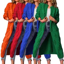 Frauen einfarbig lose dicke warme Pullover Strickjacke Damen Frühling Herbst V-Ausschnitt Strick mantel weibliche Freizeit oberteile