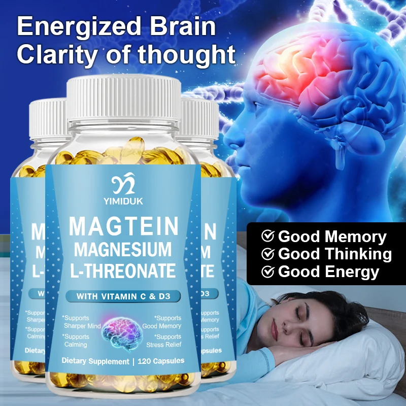 

Магний L-Threonate, Магниевый протеин, Mga Supplement ng Magnesium, Kalusugan ng Utak, Memorya at Focus, Без глютена, Веганский