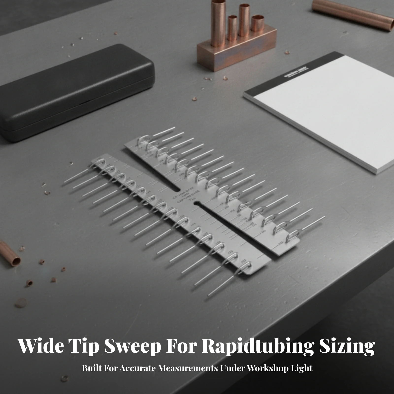 Capillary Inspection Tool Industrial Capillary Tube Gauge Tube Measuring Gauge with Wire Probes Slotted Metal for Technicians