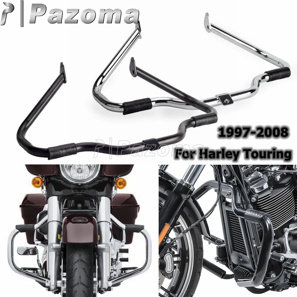 

For Harley Touring Crash Bumper Engine Guard Protector Bar Fits 1997-08 Road King Electra Glide Street Glide Ultra Classic FLTR