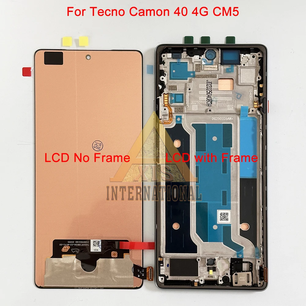 Oryginalny wyświetlacz Amoled do Tecno Camon 40 Premier 5G CM8 Ramka wyświetlacza LCD do Camon 40 4G CM5/ 40 Pro 4G CM6/ 40Pro 5G CM7 — zdjęcie produktu 2