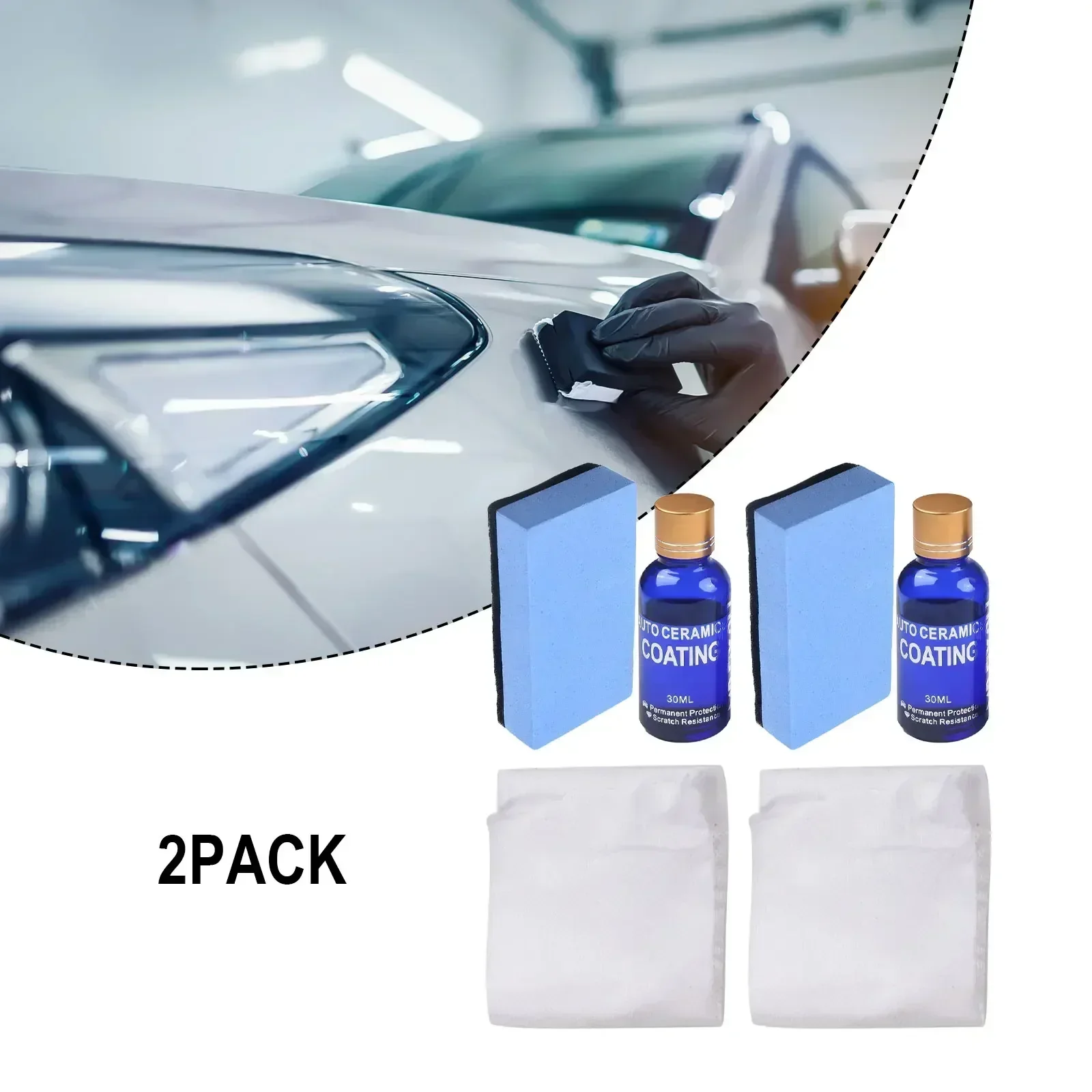 

30ML 9H Hardness Car Auto Oxidizing Liquid Ceramic Glass Car Coating Superhydrophobic Nano-polysiloxane Car Coating Set