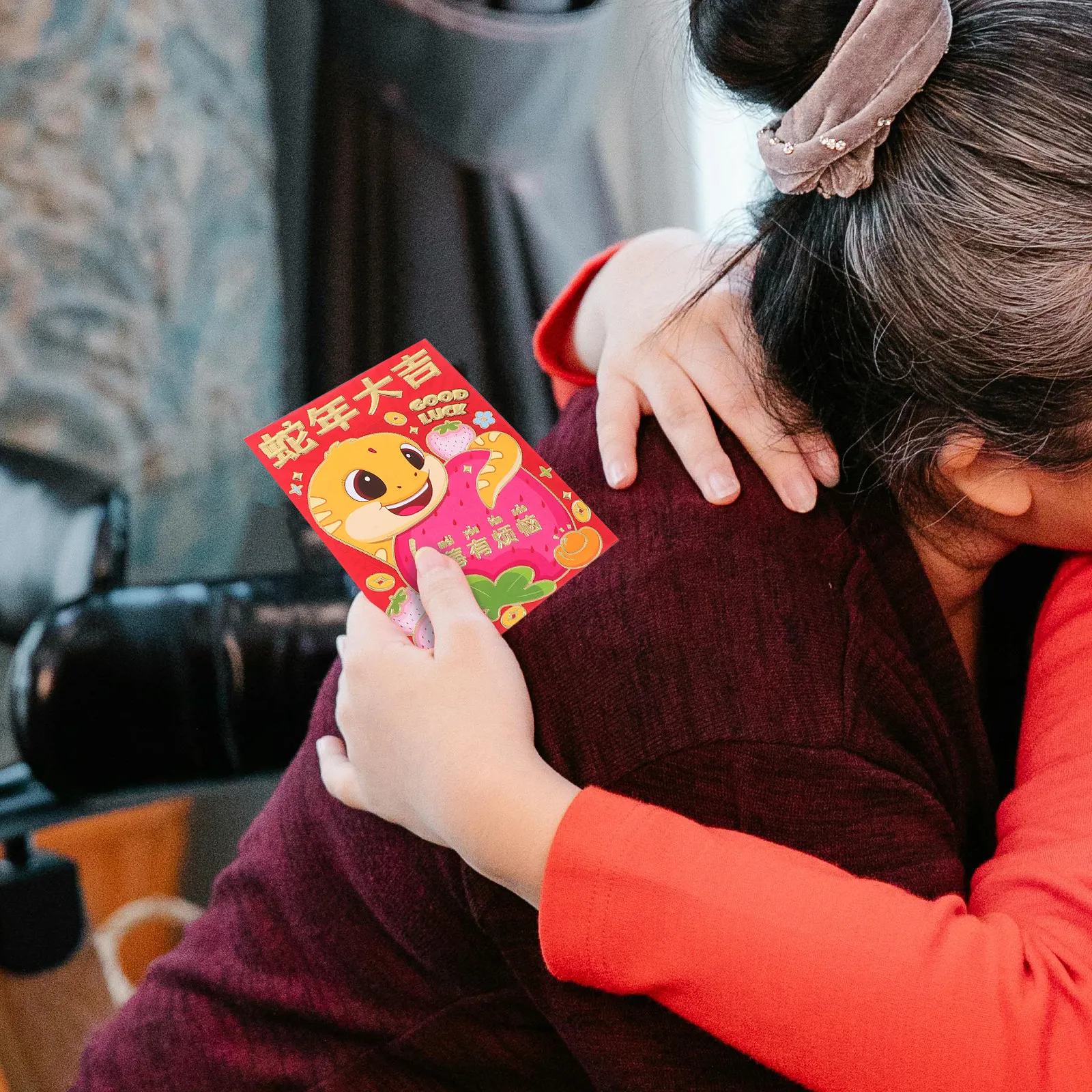 

36 шт. красных конвертов с мультяшными рисунками на тему Года Змеи, бумажные конверты для денег, счастливые денежные пакеты, красные конверты на Китайский Новый год