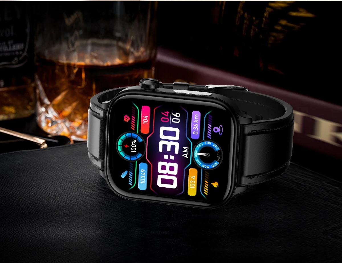 2025 ساعة ذكية صحية جديدة فائقة الصحة SmartWatch الدهون في الدم ECG حمض اليوريك معدل ضربات القلب BT ضغط الدم سوار ذكي