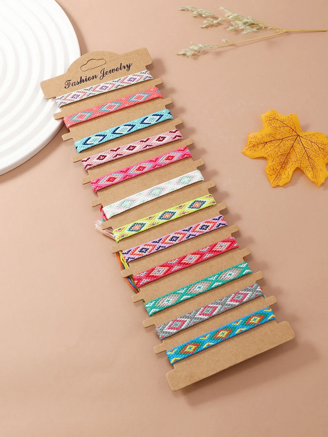 

Набор из 12 богемных этнических плетеных браслетов дружбы ручной работы в стиле манжет для взрослых