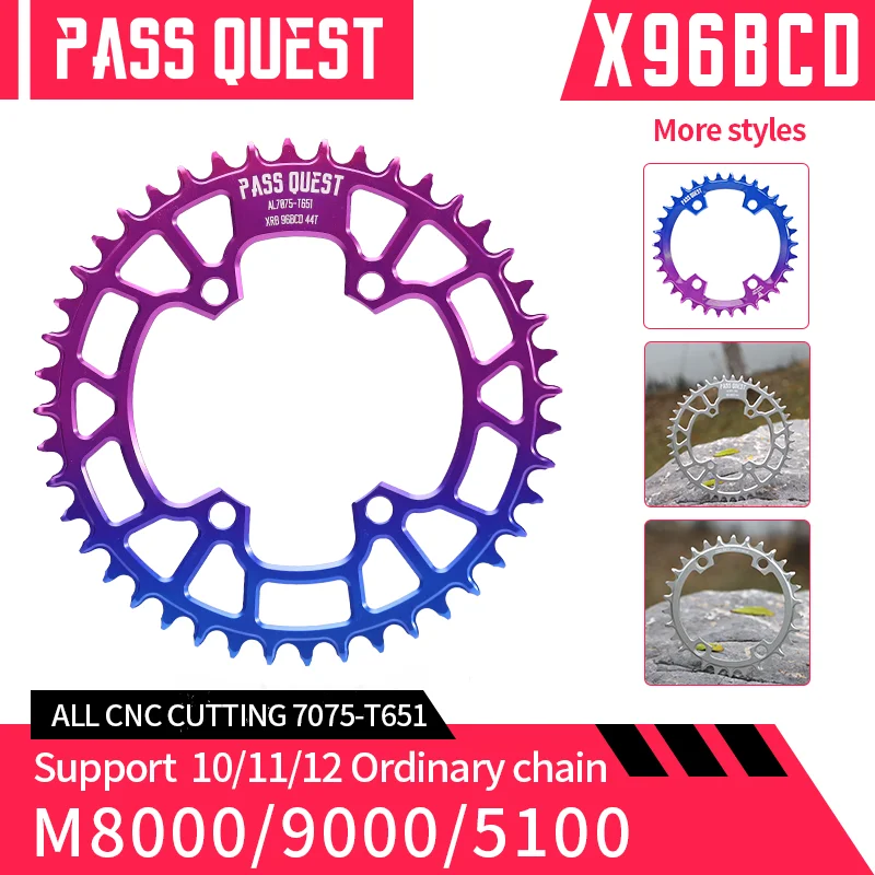 

Colorful For Monoplate M6000 M7000 M8000 M9000 Bicycle Chainrings 96mm BCD OVAL Narrow Wide ChainWheel 36T 38T 40T 42T