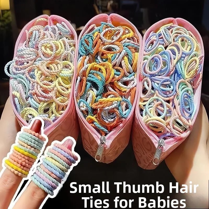 

Baby Elastic Hair Ties Small Size Children's Hair Bands Infant Hair Accessories Girls' Hair Circles Good Elasticity No Hair D...