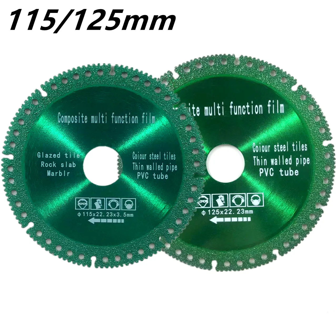 115/125mm Gesoldeerde diamantzaagblad doorslijpschijf 22.23mm staal metaal steen gietijzer staal versterking aluminium