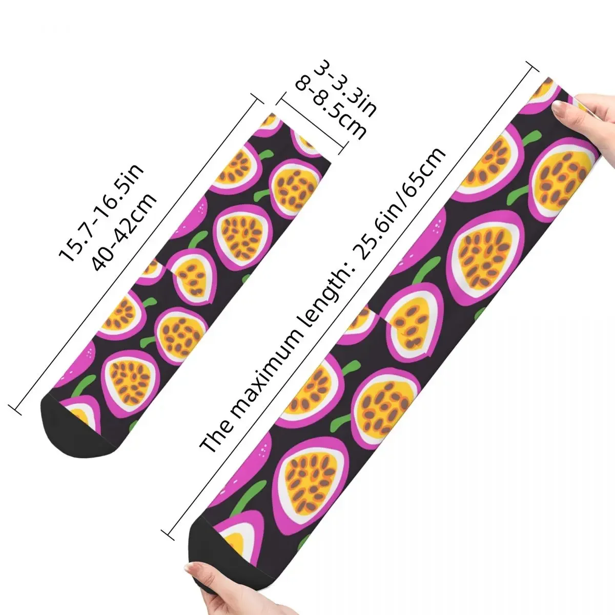 Funny Happy Men's compression Socks Cute Dragon Fruit Vintage Harajuku Fruit Party Hip Hop Novelty Pattern Crew Crazy Sock