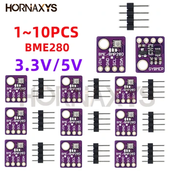 1-10 pces/bme280 5v 3.3v sensor digital temperatura umidade módulo sensor de pressão barométrica BME280-5V -3.3v i2c spi 1.8-5v