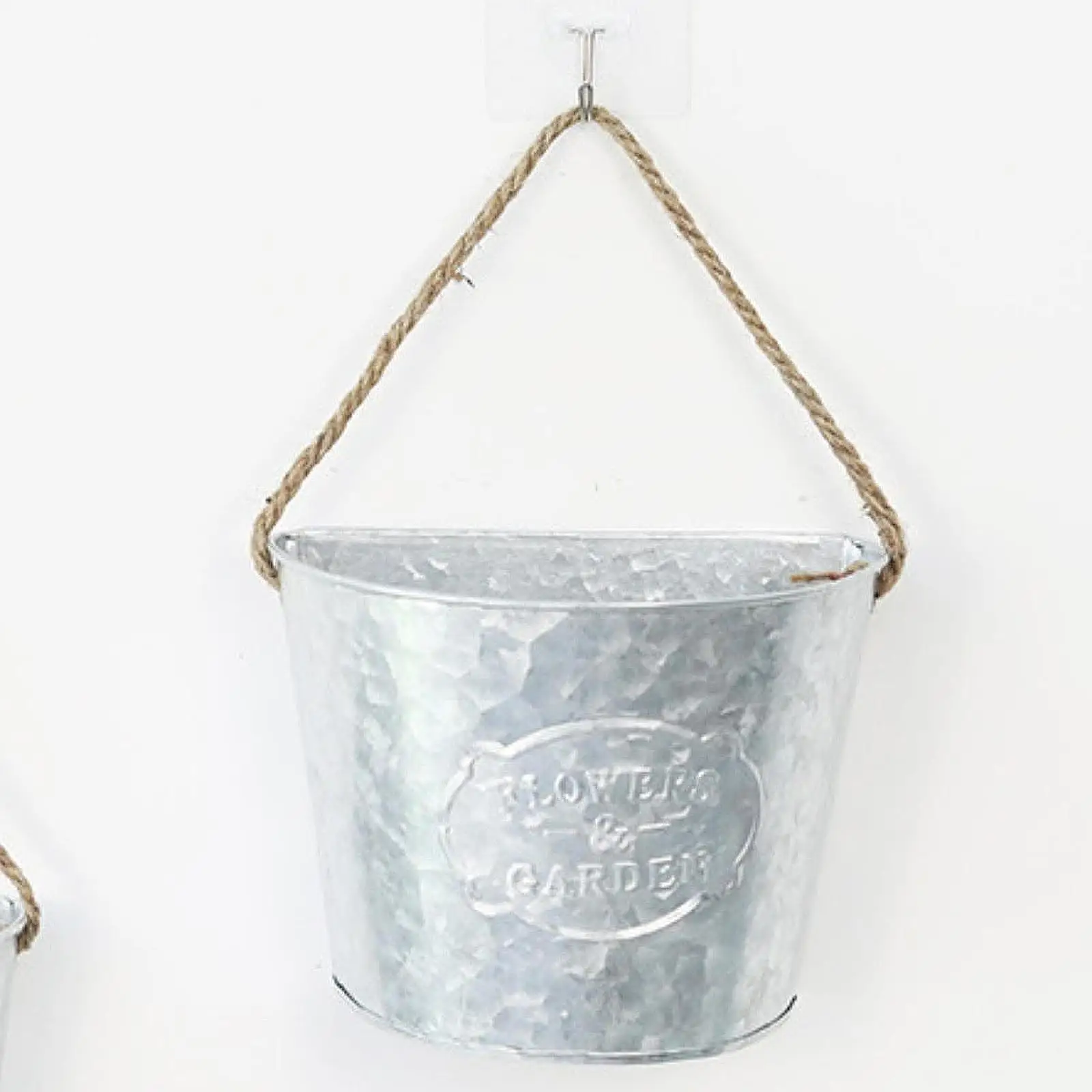 Wall Flower Pot Holder Half Circle Shaped Practical Iron Wall Planter for