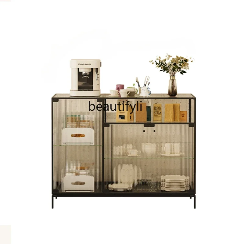 

Original High-End Entry Lux Wrought Iron Sideboard Cabinet Modern Minimalist Locker Kitchen Storage Tea Cabinet Small Apartment