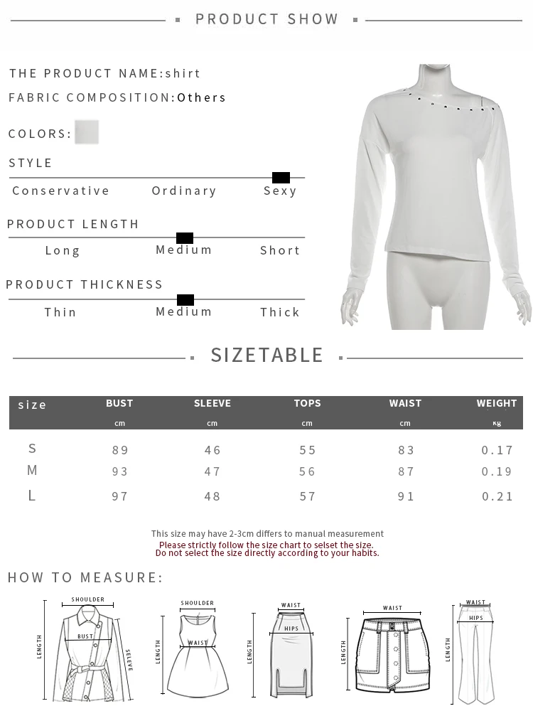 Weird Puss T-Shirts mit schrägem Kragen für Damen, schlicht, schulterfrei, langärmelig, modisch, klassisch, Herbst, lässig, vielseitig kombinierbar, Streetwear – Detail 1