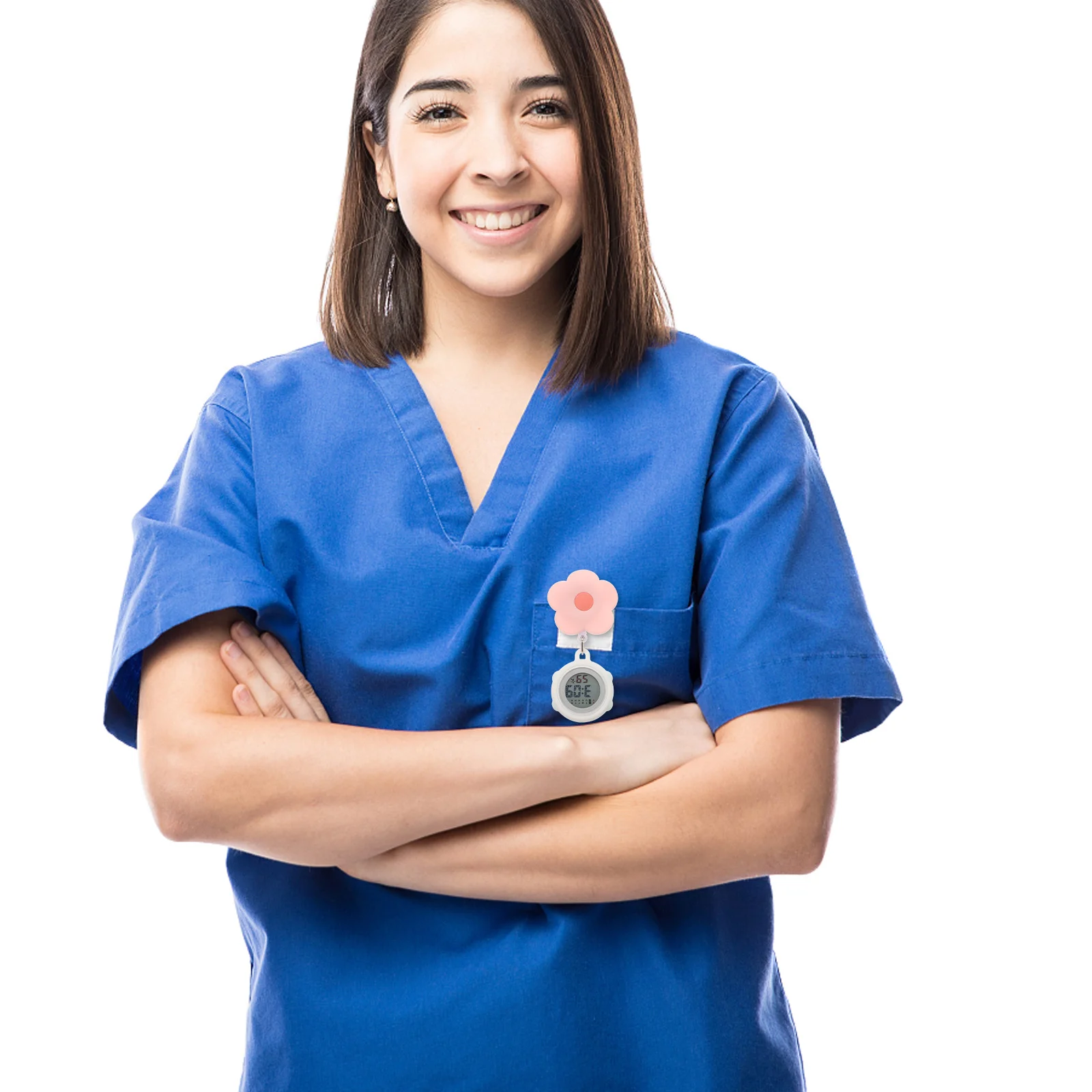 ساعة منبه رقمية إلكترونية للممرضات، مشبك خفيف الوزن على تصميم لساعات توقيت التمريض لموظفي المستشفى