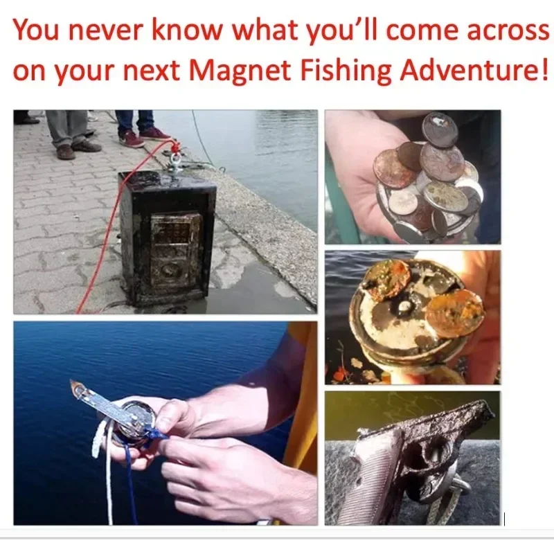 Fishing Magnet with Rope Large and Big Disc Magnetic Kit for Tools Heavy Duty and Thick Retrieving Neodymium Set