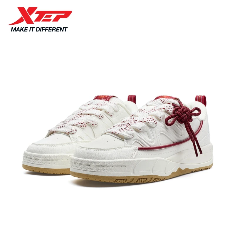 Xtep Jindouyun Shoes For Women Lightweight Non-Slip Comfortable Casual Shoes Vintage Leisure Cozy Fuzz Sneakers 874118310016