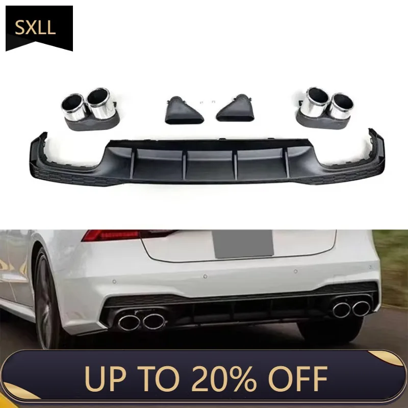 

SXLL Automotive Diffuser Suitable for 19 A7 Rear Lip Tail Throat A7 Modified S7 Rear Lip Four Tail Throat Small Surround Kit