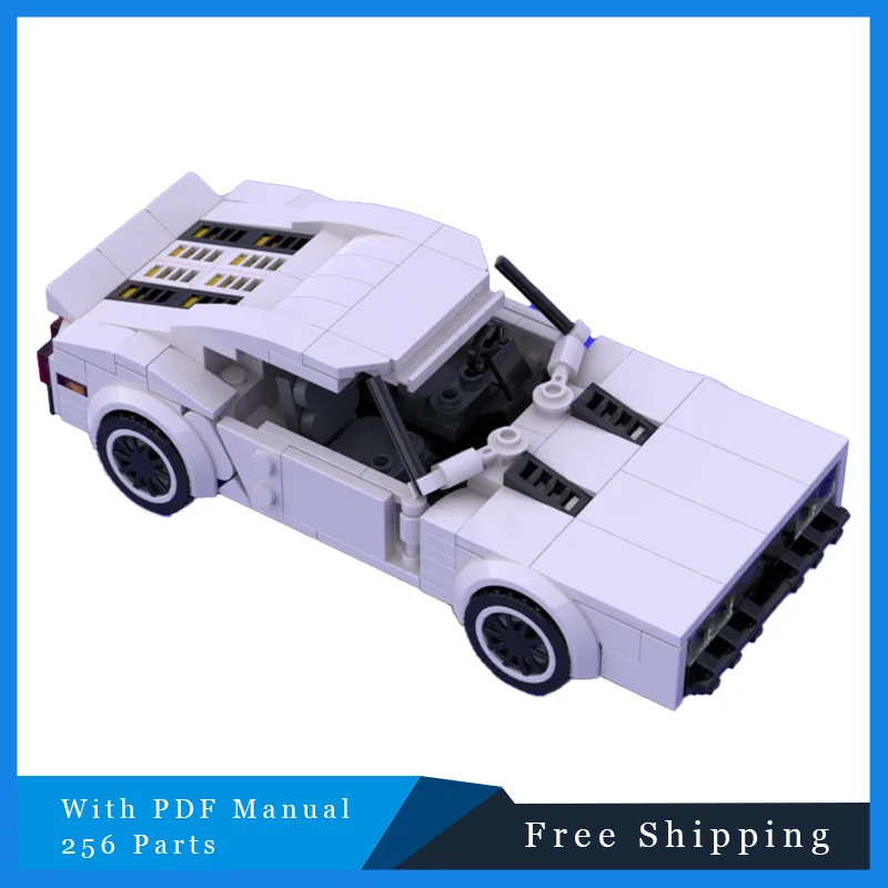 256 Uds. Venta caliente MOC creativo coche de Rally blanco modelo de bloques de construcción modulares niños educación DIY montaje juguete regalo de cumpleaños